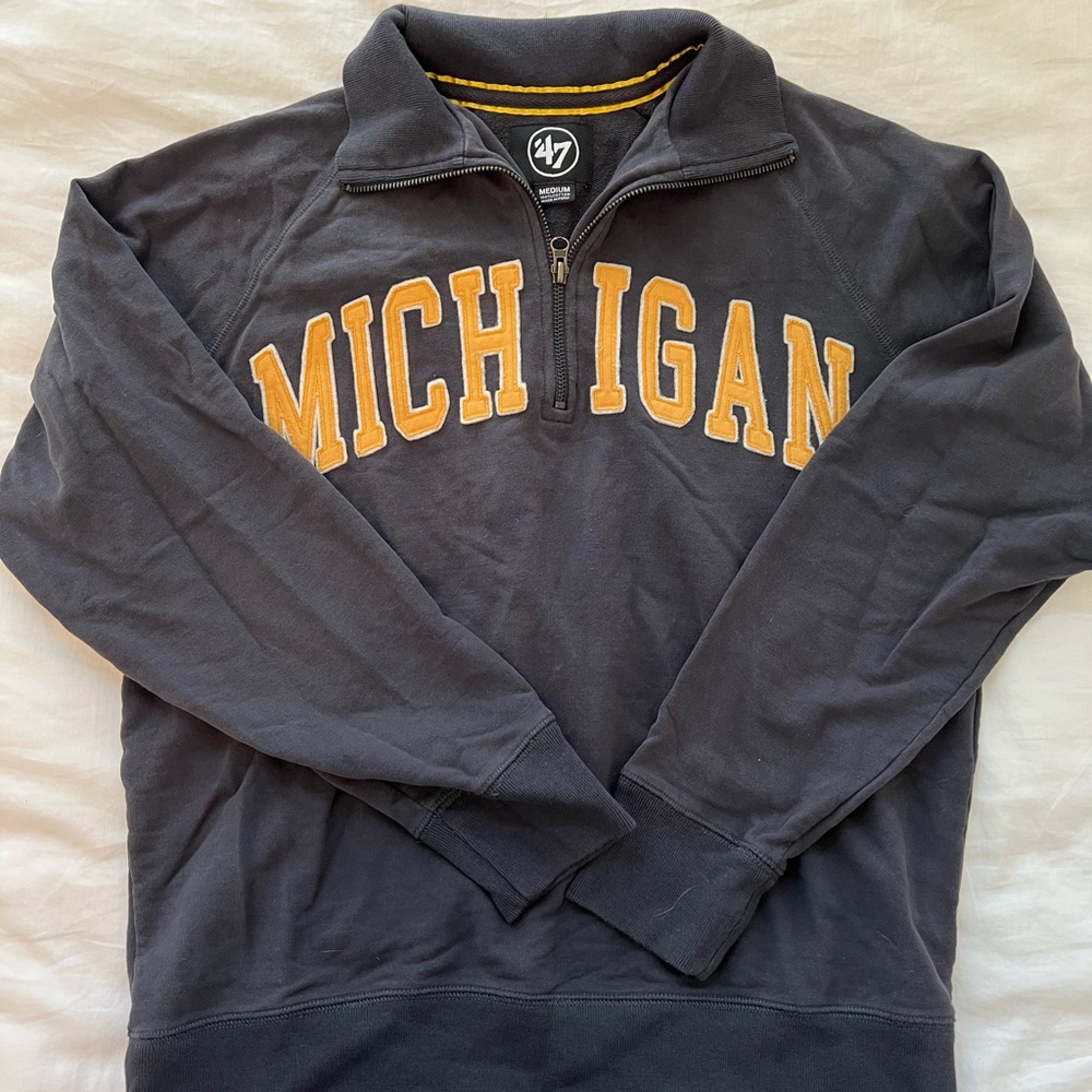 Michigan 1/4 zip crew neck